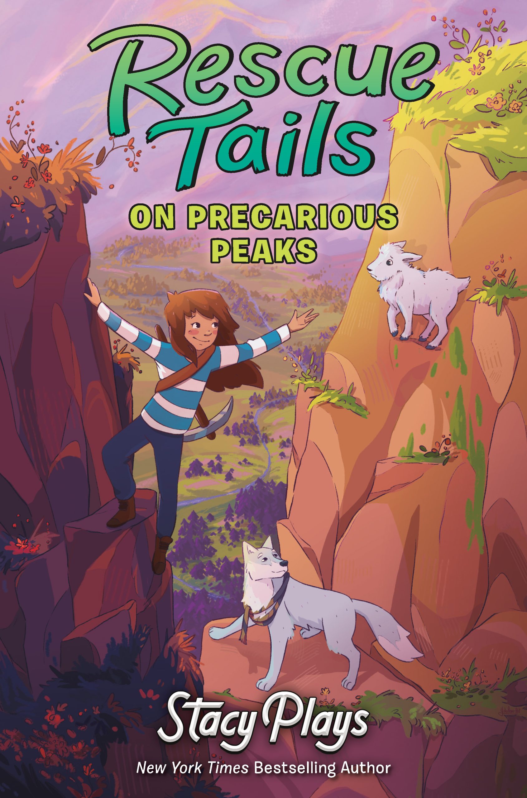 The cover of the book Rescue Tails: On Precarious Peaks by StacyPlays, a New York Times Bestselling Author.